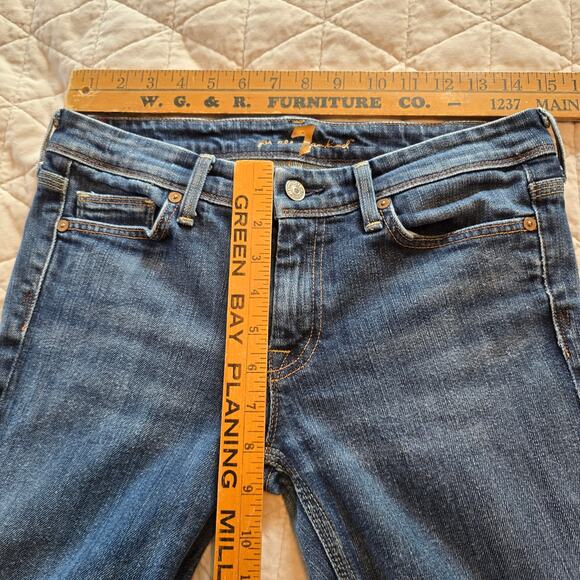 7 For All Mankind Flynt Jeans Women's 28 Bootcut Low Rise Festival Boho READ - Picture 12 of 13